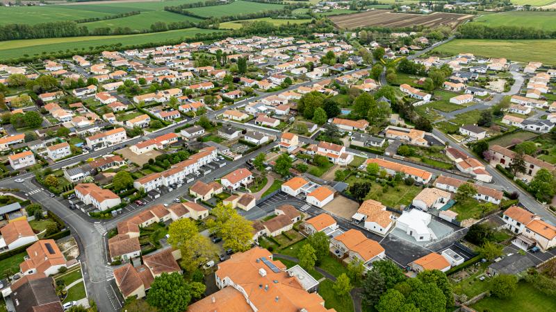 Les Brouzils vue aérienne